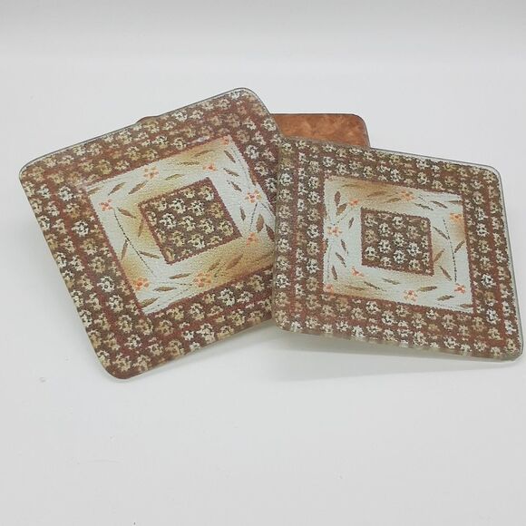 TEMP-TATIONS by Tara Trivets Old World Brown Temptations glass trivets - Picture 1 of 3